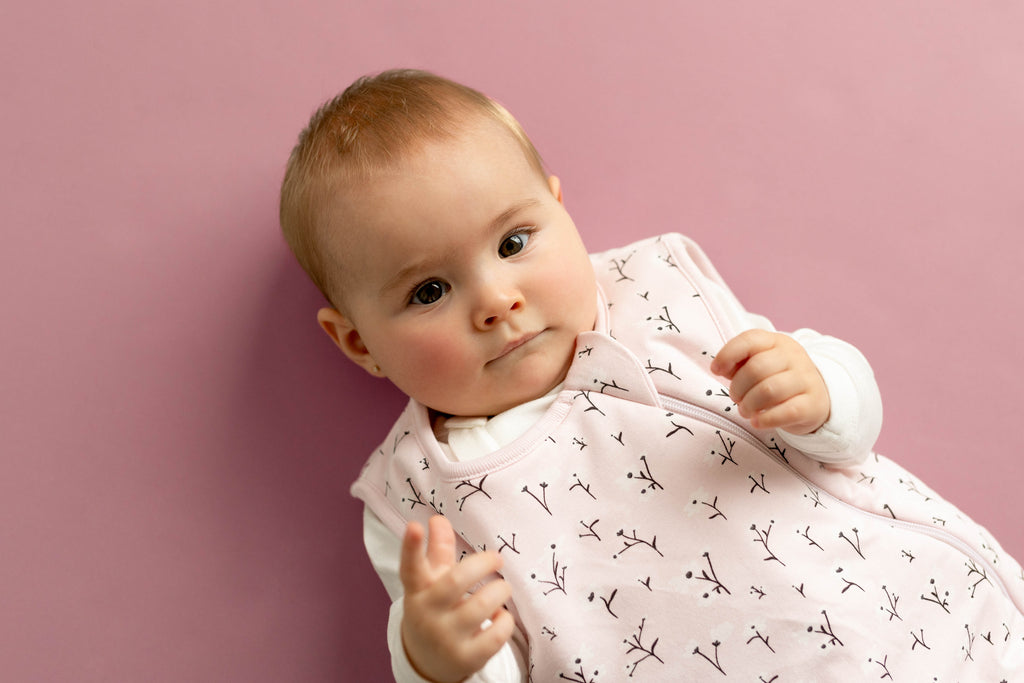 Pink floral Cotton modal sleepsack - Wild Lapin Children’s Boutique