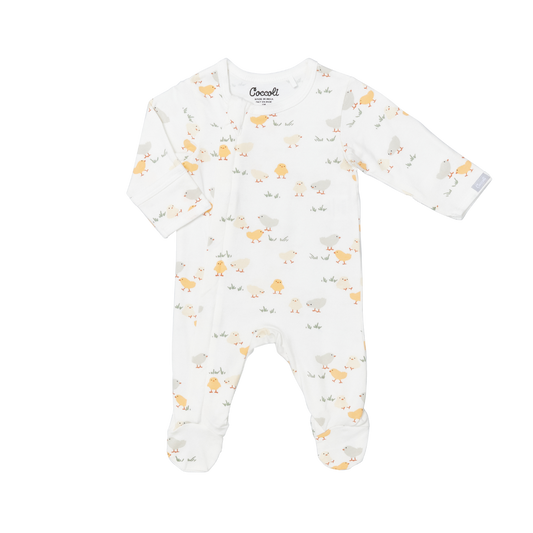 Chicks Cotton modal zipper footie