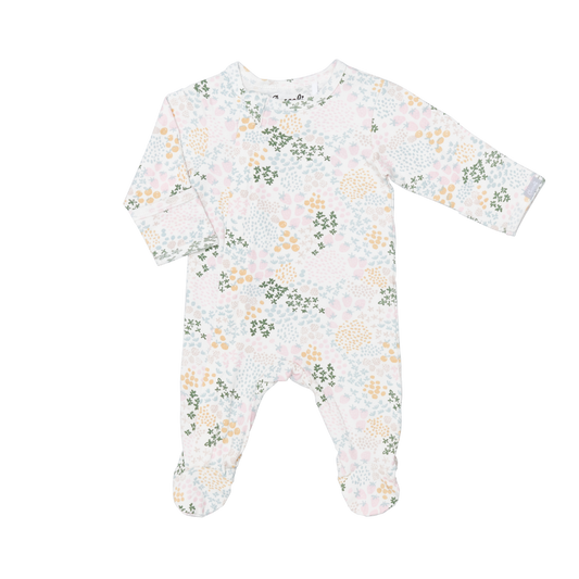 Strawberry Cotton modal zipper footie