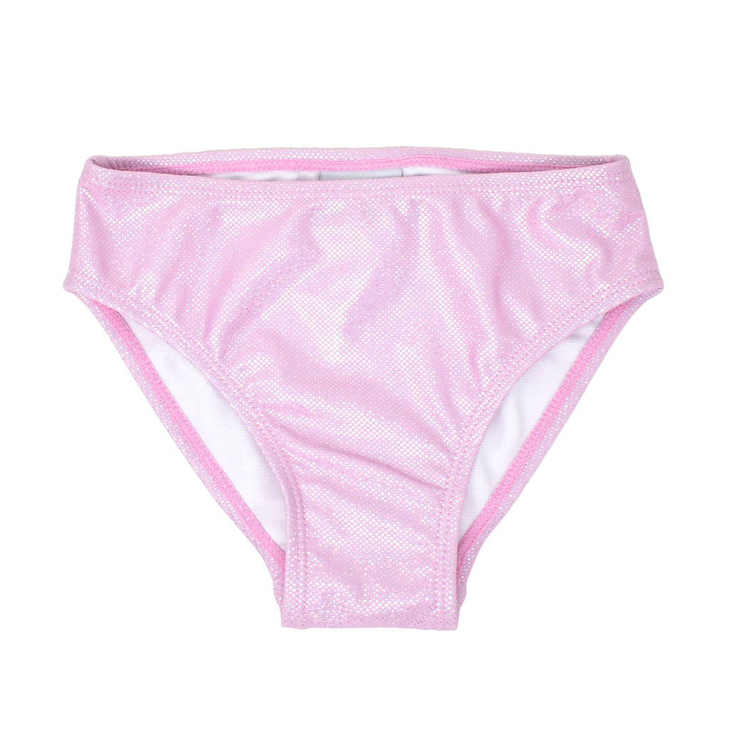 Kids UPF50+ Ruffle Rash Guard Mermaid Friends Swim Top & Sparkling Sunset Bottoms