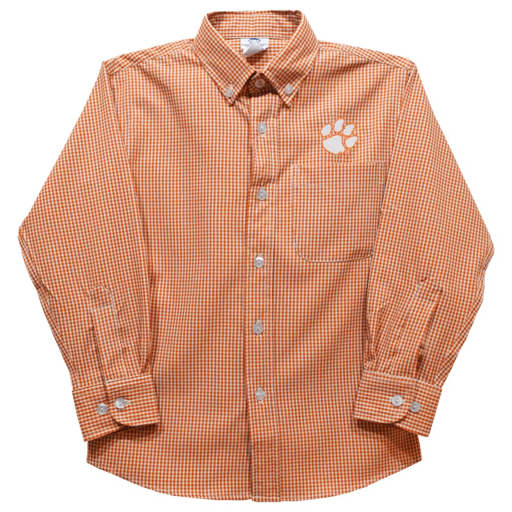 Clemson button down collar long sleeve shirt