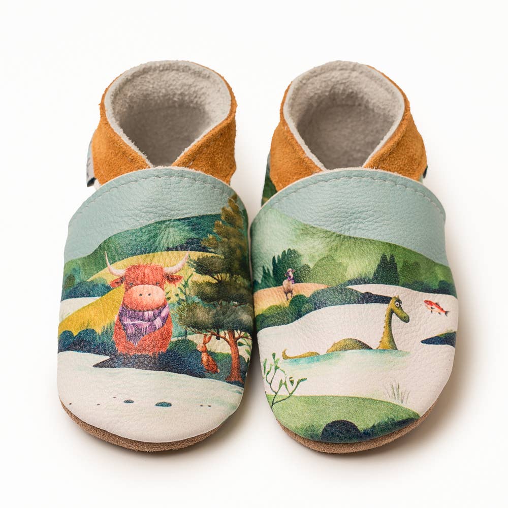 Inch Blue Highland Cow Shoes