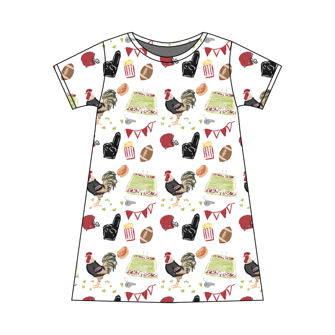 Charlotte Play Dress - Gameday Rooster