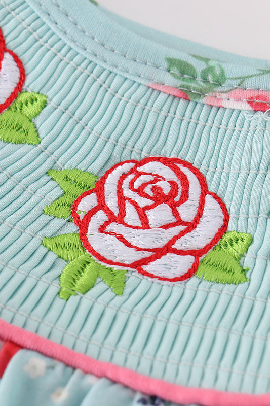 Rosebud Bliss Print Smocked Bubble