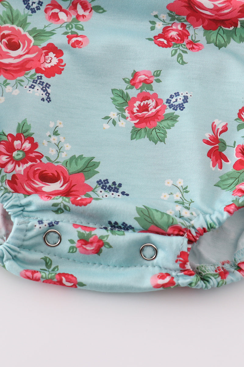 Rosebud Bliss Print Smocked Bubble - Wild Lapin Children’s Boutique