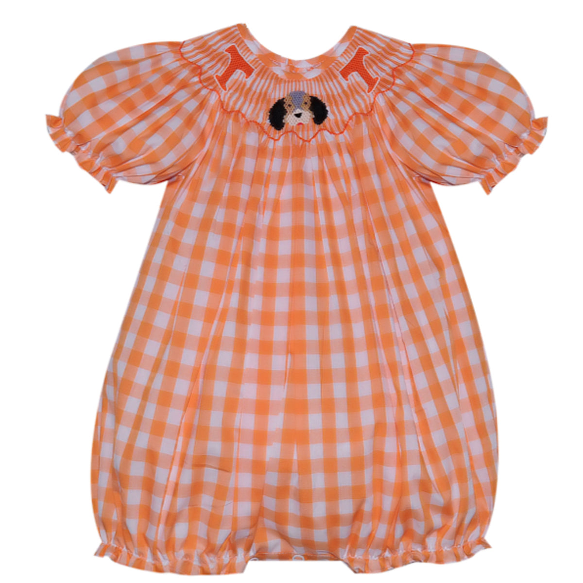 Orange plaid Tennessee bubble - Wild Lapin Children’s Boutique