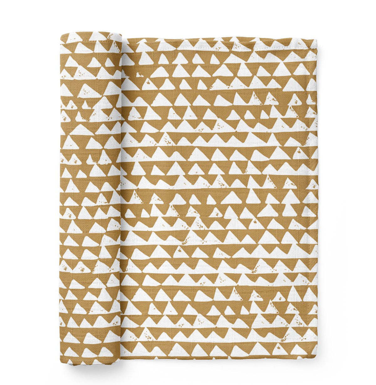 Muslin Swaddle Baby Blanket - Mountains Swaddle: Ice Blue