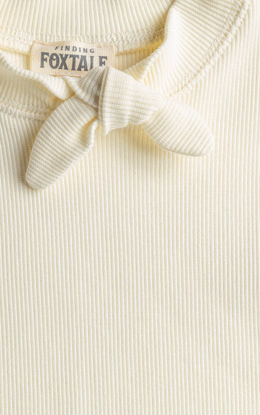 Vanilla Cream Neck Tie Top: Vanilla Cream
