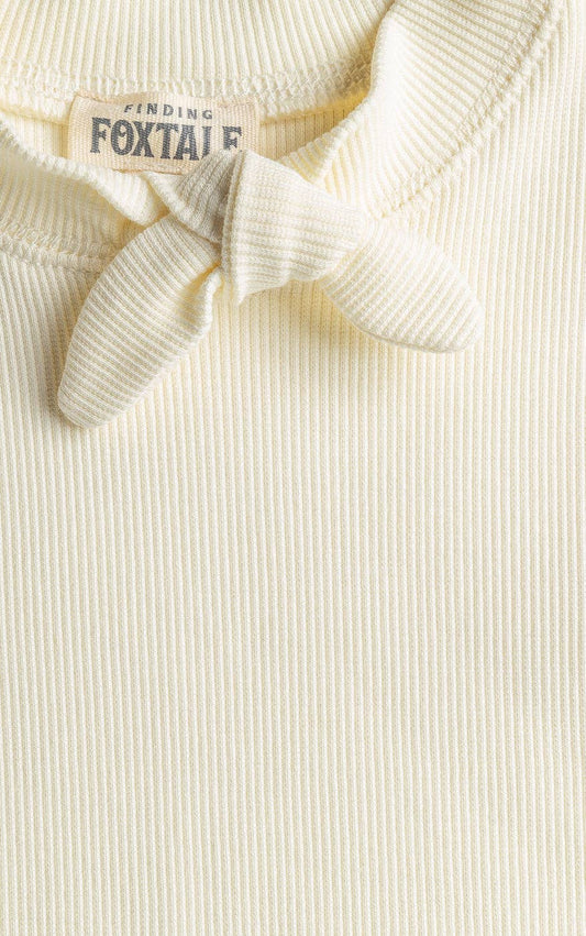 Vanilla Cream Neck Tie Top: Vanilla Cream