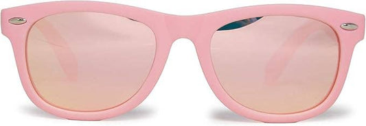 Kids Flexible Wire Sunglasses - Pink/Pink & Yellow Lenses