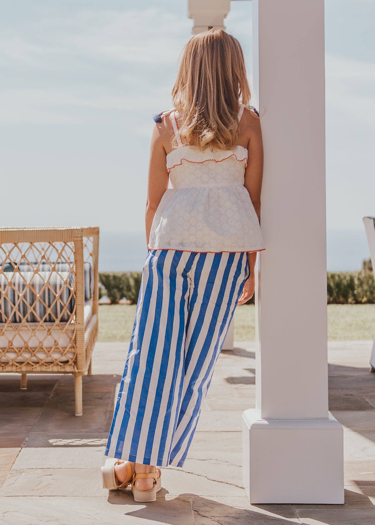 Bubbles Top: White Eyelet