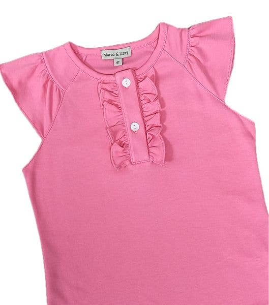 Cherries Hot Pink Girl's Pima Top: 6X