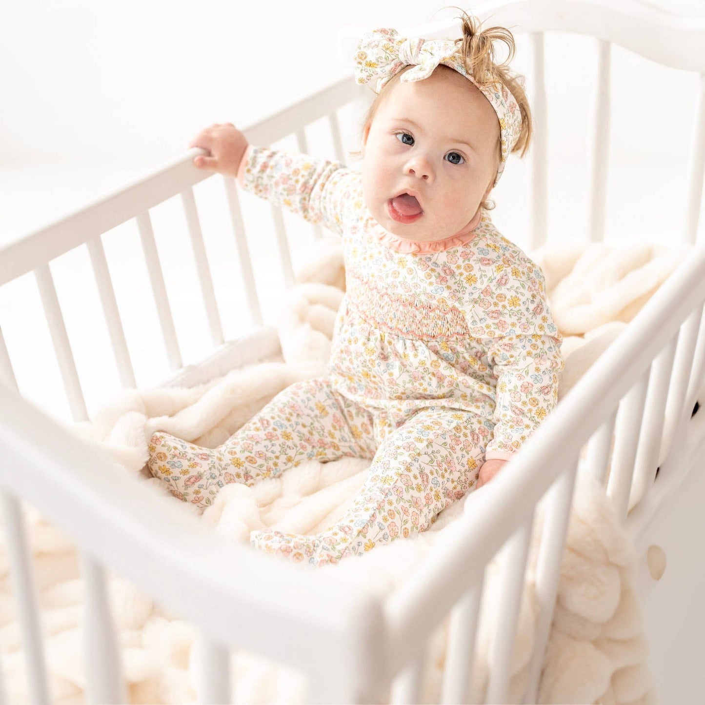 Enchanted Meadows Smocked Footie