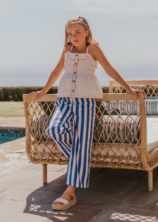 Bubbles Top: White Eyelet