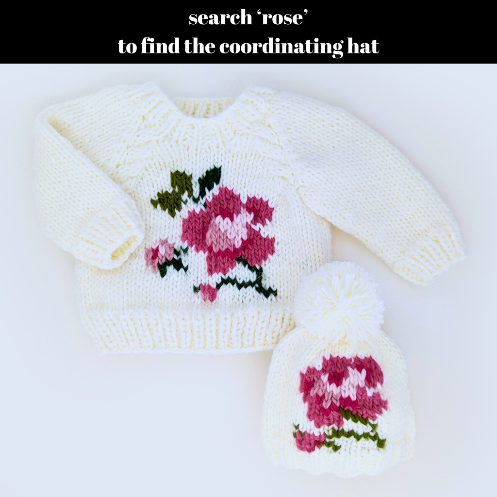 Rose Crew Neck Sweater Set for Baby & Toddler 6-12 months