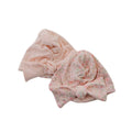 RUCHED BEANIE WITH BOW: Dusty Roses / 0-6m