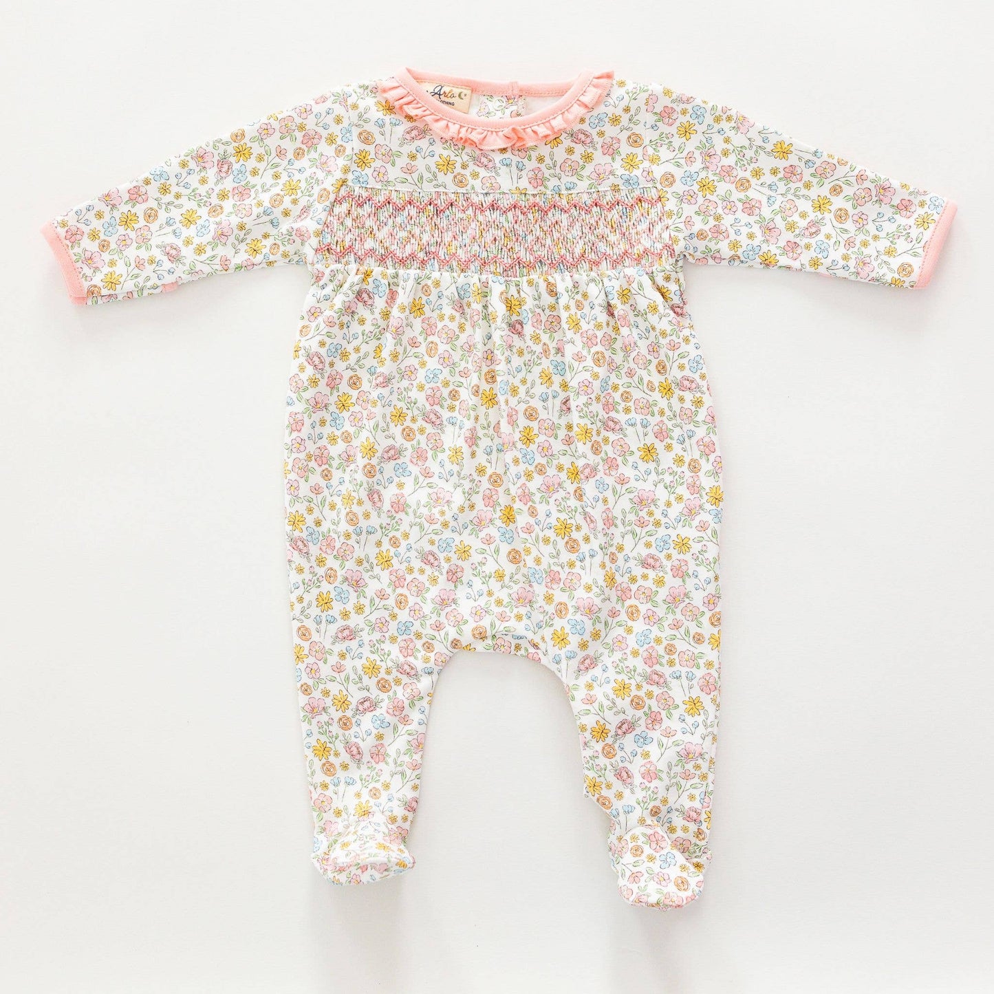 Enchanted Meadows Smocked Footie