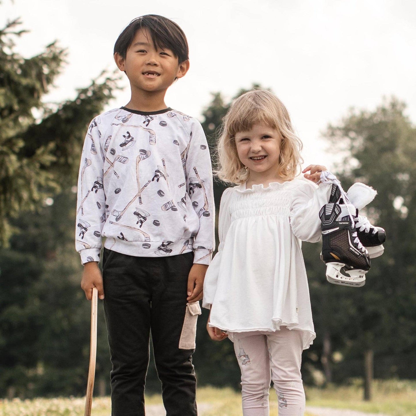 Ice Skates Organic Tunic & Pants Set