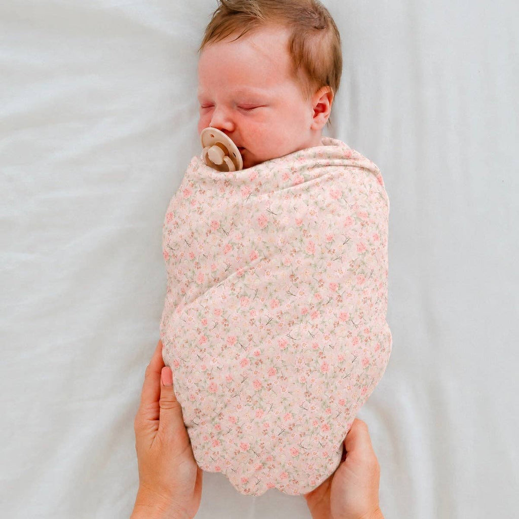 COCOON SWADDLE: Dusty Roses / Small