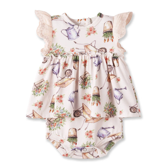 Sweet Garden Skirted Bamboo Bodysuit