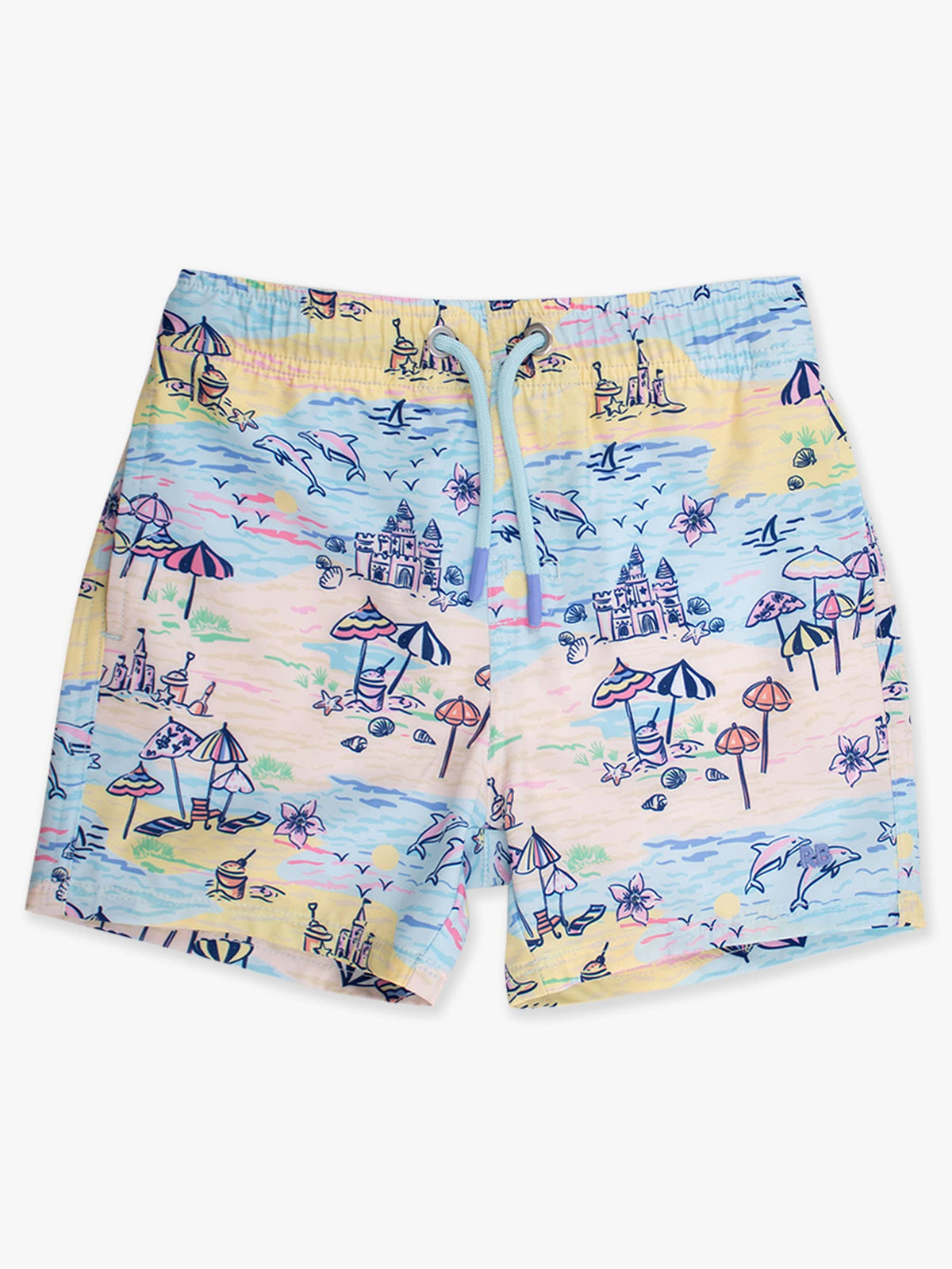 Boys Beach Day Performance Hybrid Swim Trunks: Multi-Color