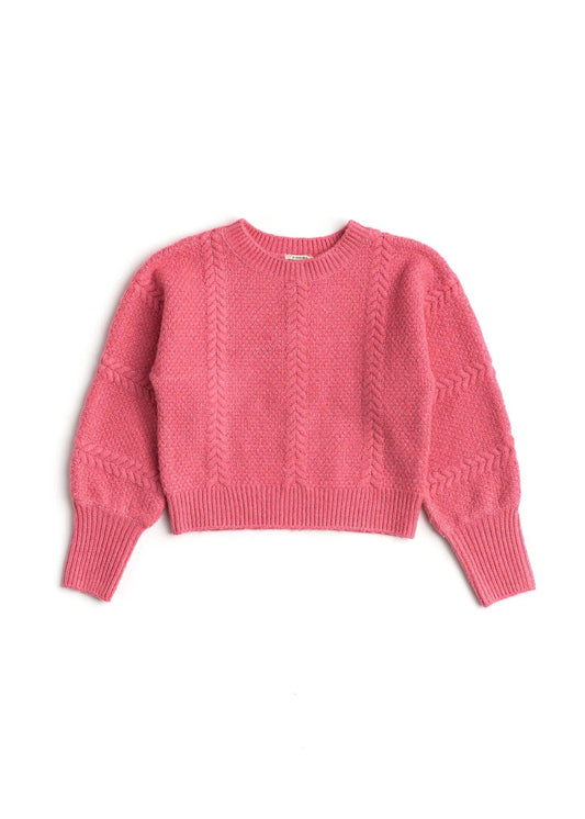 Sugar & Spice Sweater: Pink Flambe