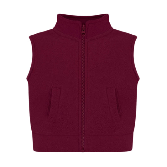 Collegiate Kids Fleece Vest Jacket: Maroon / 2T South Carolina.