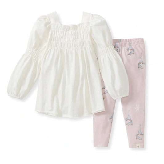 Ice Skates Organic Tunic & Pants Set