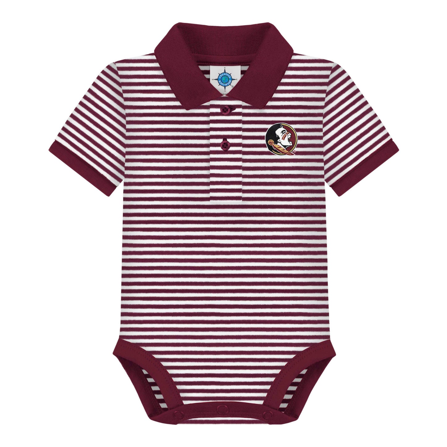 Florida State Seminoles Striped Infant Bodysuit: Garnet