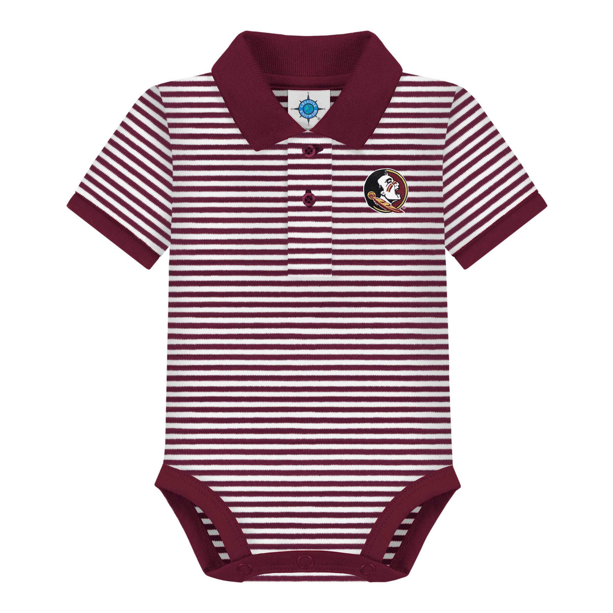 Florida State Seminoles Striped Infant Bodysuit: Garnet / 12M