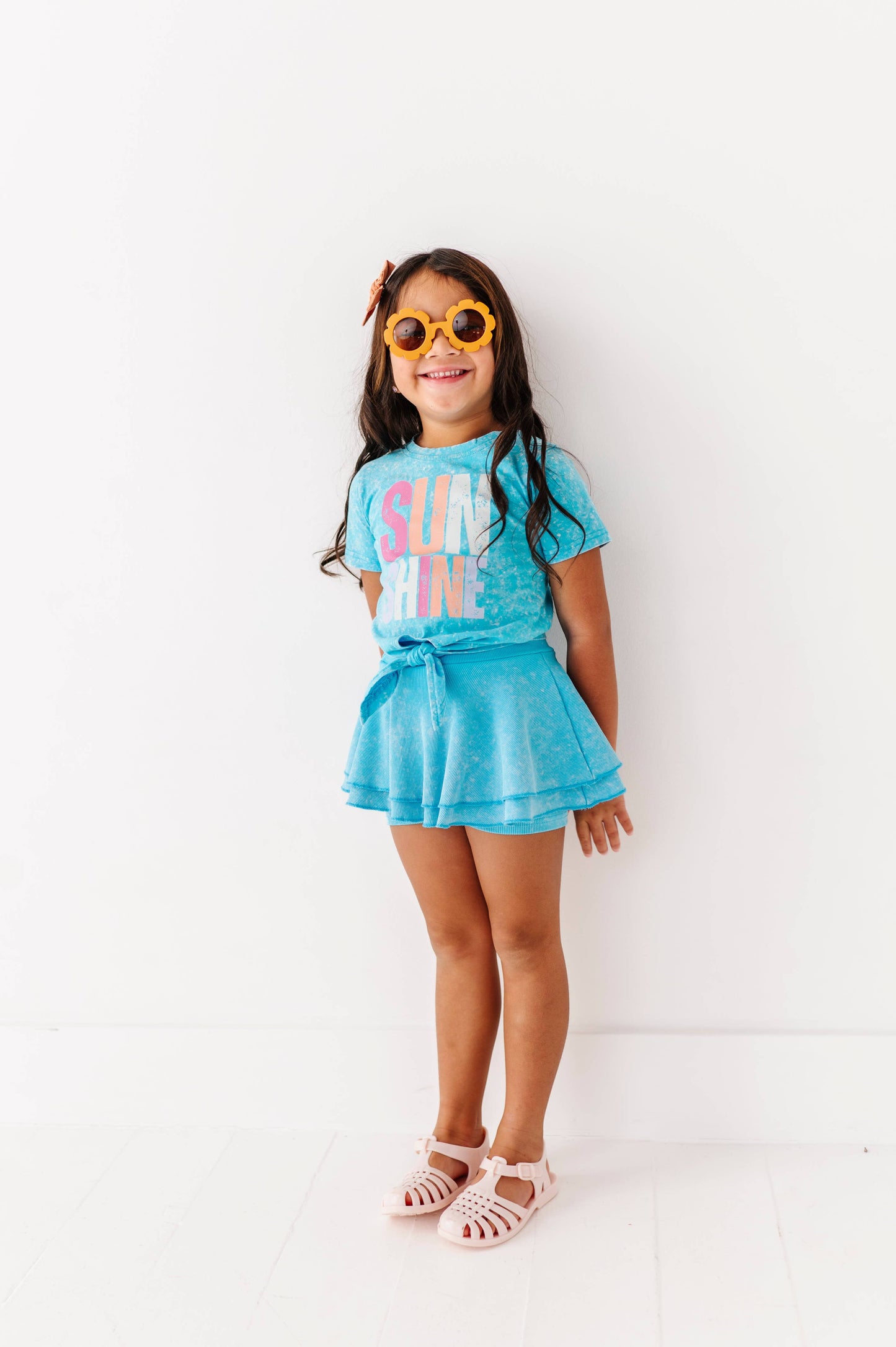 Capri Blue Ribbed Skort
