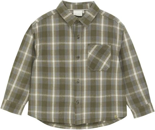 Brown plaid flannel shirt