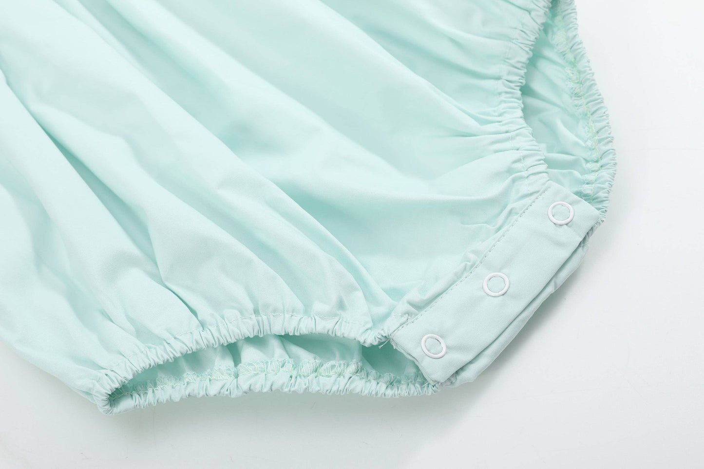 Misty Blue Easter Bunny Smocked Bubble Romper