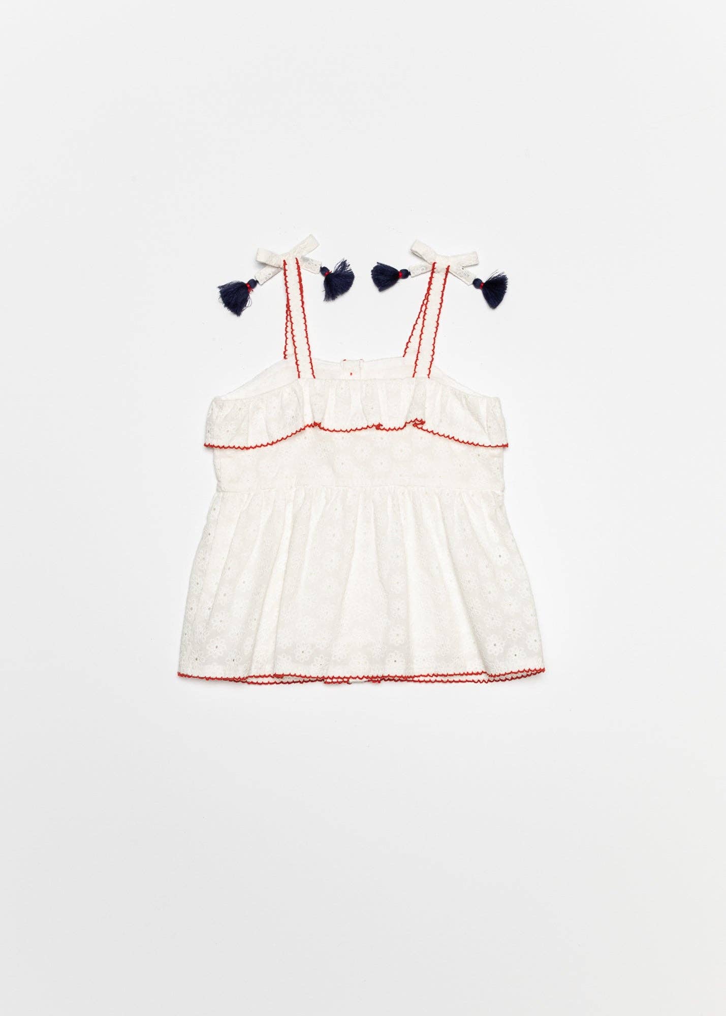 Bubbles Top: White Eyelet