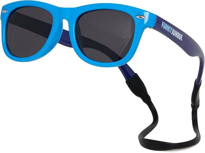 Kids Flexible Wire Sunglasses - Royal Blue/Smoke Lenses: Toddler