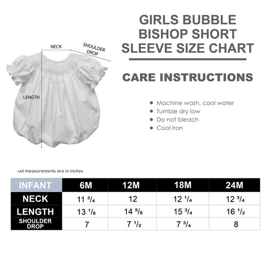 Clemson Tigers Smocked Short Sleeve Girls Bubble