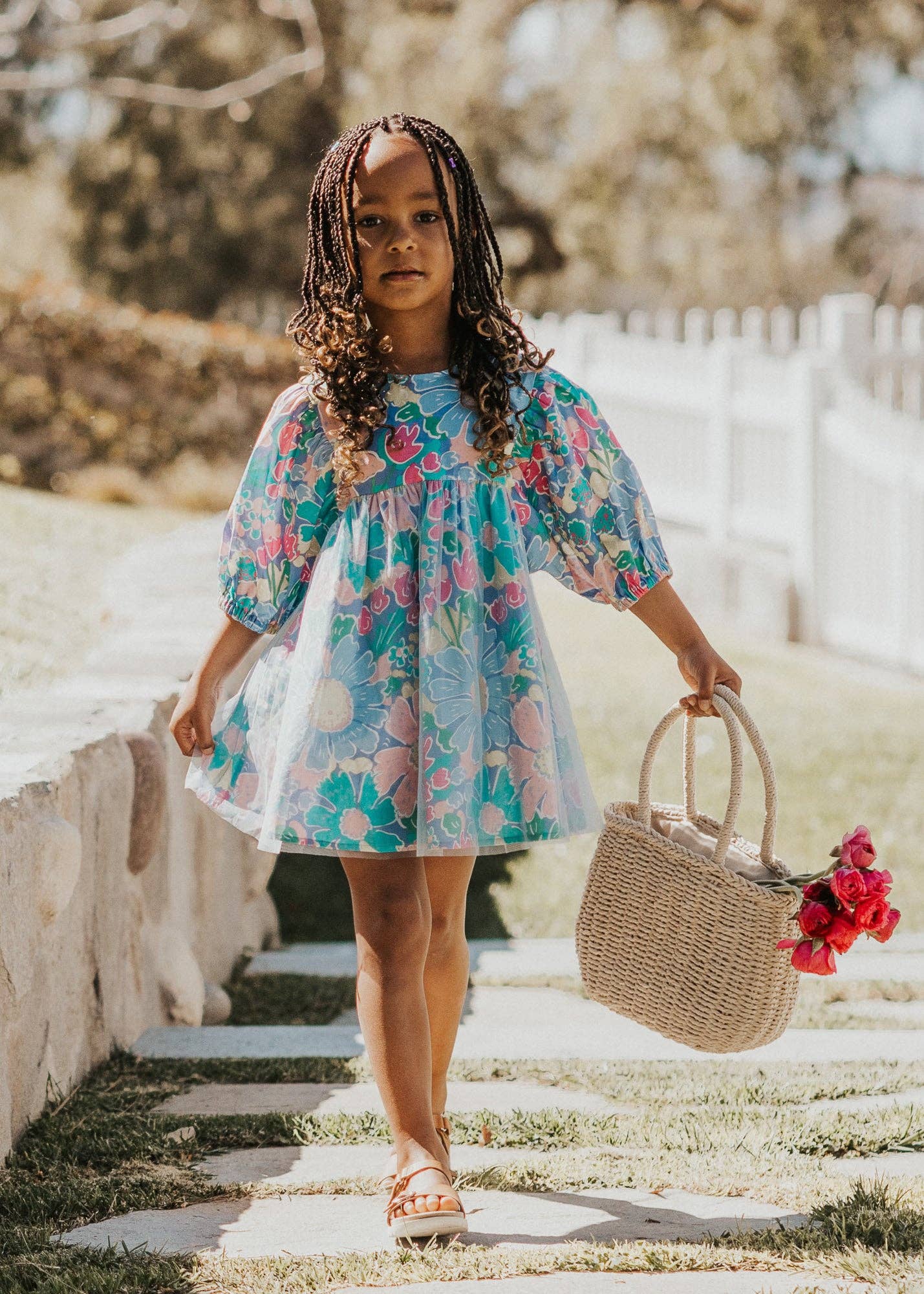 Malibu Dress: Periwinkle Floral