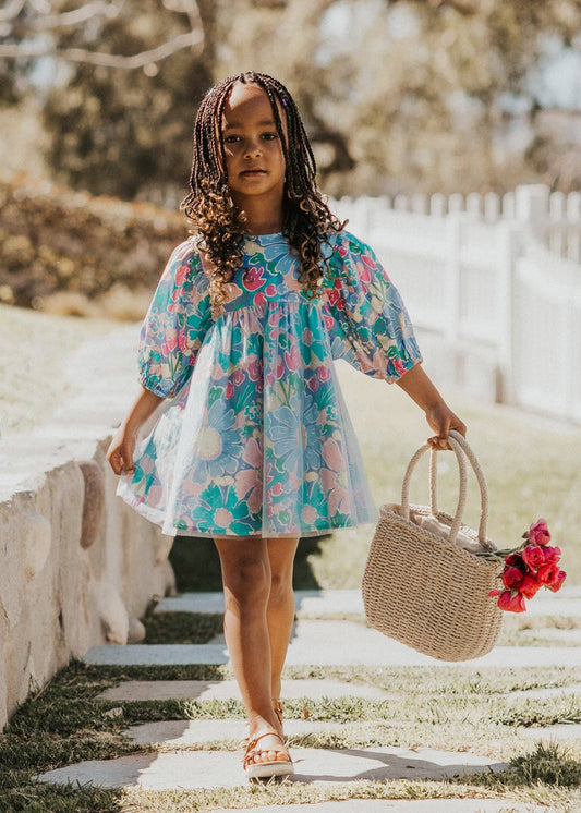 Malibu Dress: Periwinkle Floral