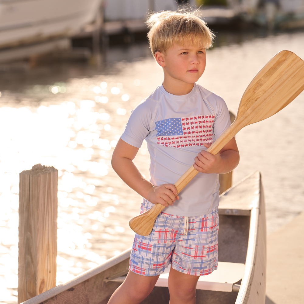 Boys Swim Shorts - Cape Cod Madras