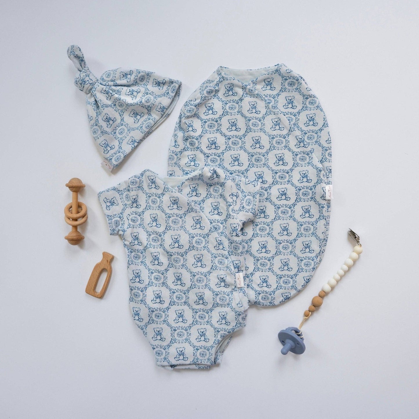 KNOTTY BEANIE: Teddy Tiles / 0-6m