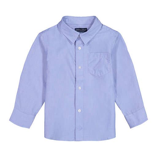 Boys Baby Blue Chambray Button Down