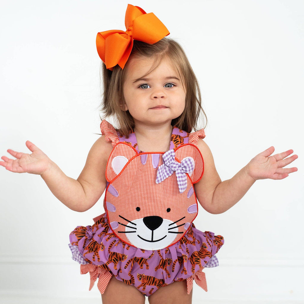 Orange & Purple Tiger Bubble - Wild Lapin Children’s Boutique