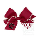 Medium South Carolina Moonstitch Embroidered Hair Bow: SOUTH CAROLINA