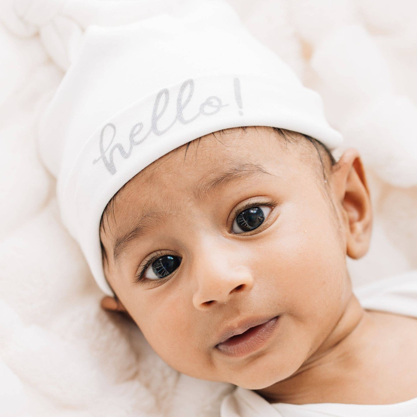 Hello! Knot Hat - Silver by Luna and Arlo