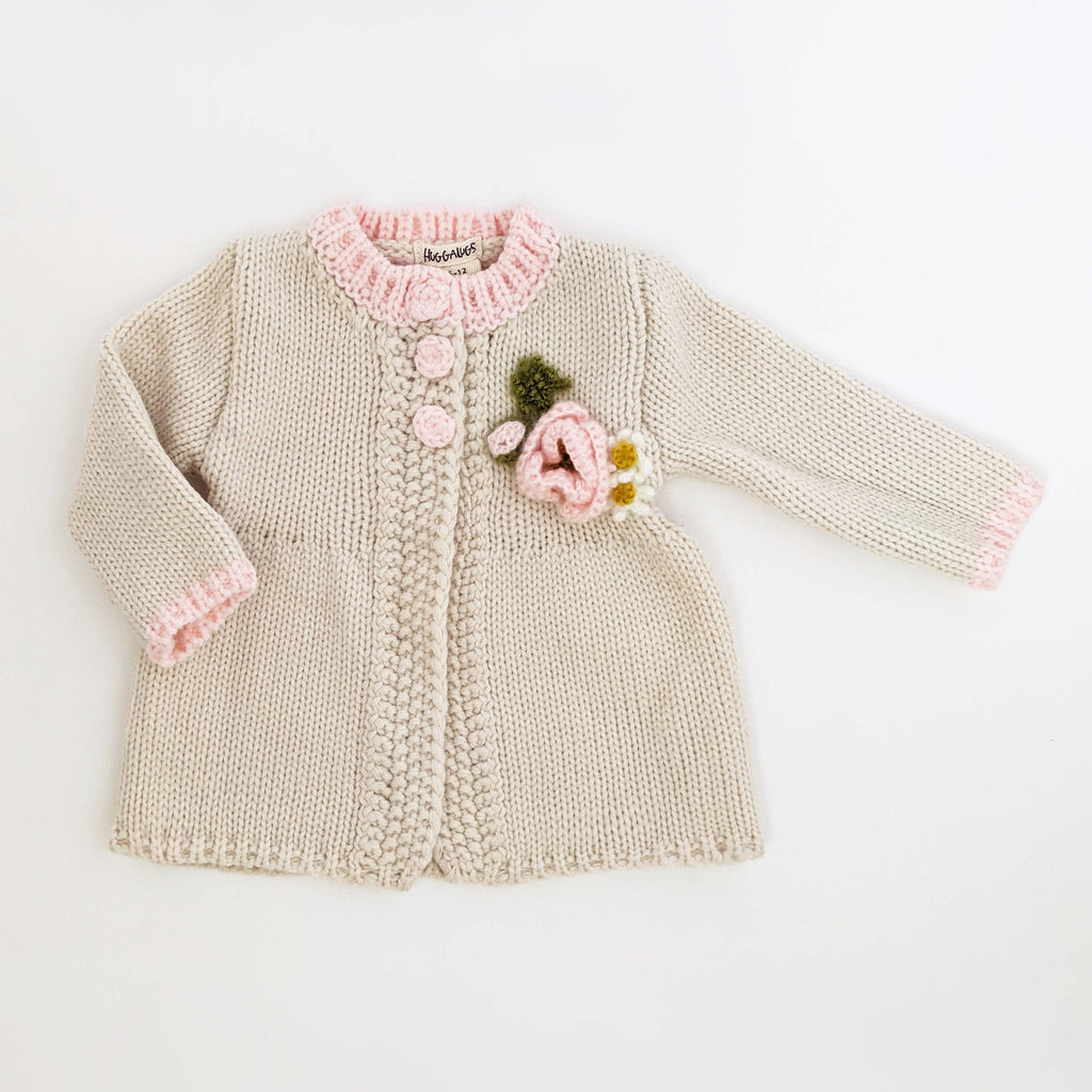 Poppy Handknit Sweater Set Natural Baby & Toddler: 6-12 months