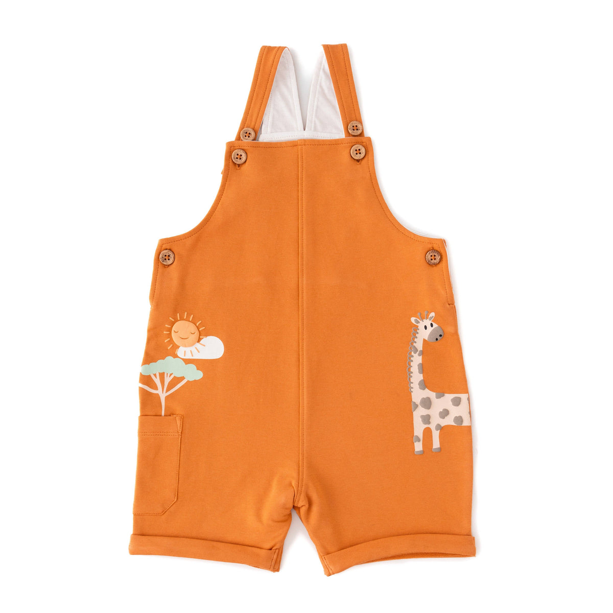Organic Safari Toddler T-Shirt & Dungaree Set – Mustard