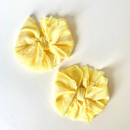 Ruffle Clip Set- Buttercup