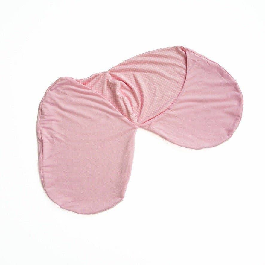 COCOON SWADDLE SET in Silky Modal: Bitty Blooms & Baby Pink Gingham / Small