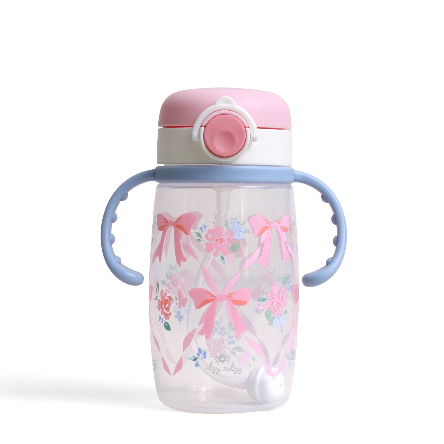 Itzy Sips™ Straw Cup With Snap-Close Lid: Ribbons & Roses