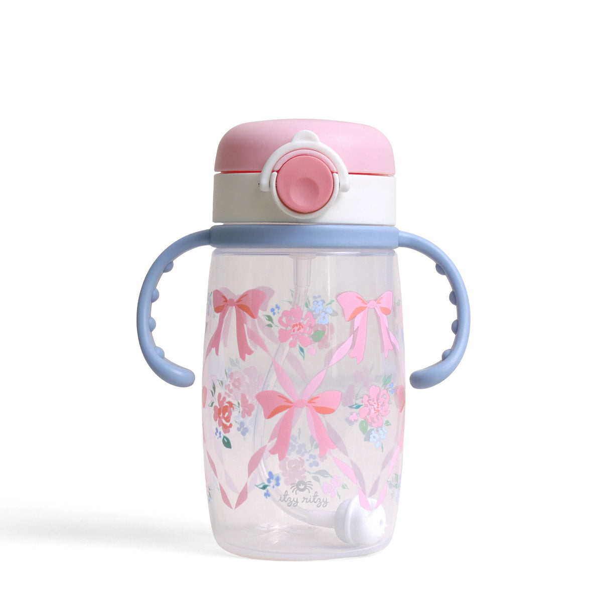 Itzy Sips™ Straw Cup With Snap-Close Lid: Ribbons & Roses